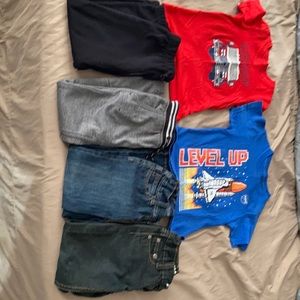 Little boys bundle used clothes sizes from 4t/5t